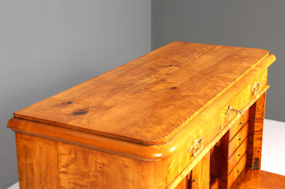 Stilvoller Biedermeier Sekretär Louis Philippe Vertiko Antik Kommode Schreibkommode Office Desk