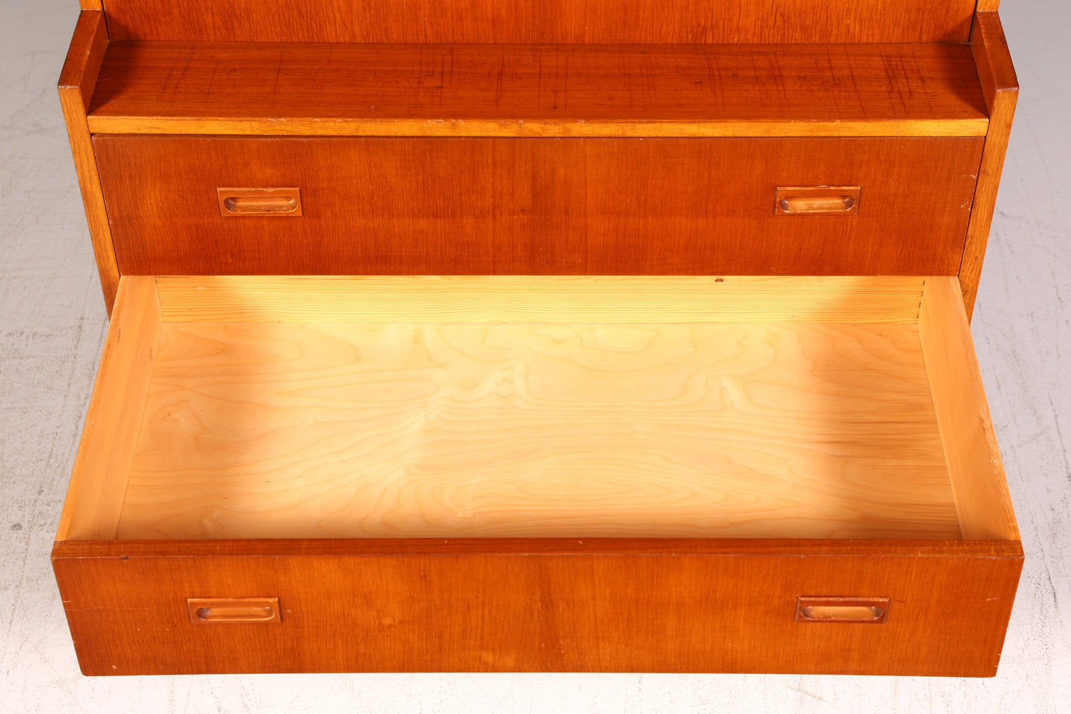 Schlichter Mid Century Sekretär Teak Vintage Schreibmöbel Kommode Office Secretary Retro 60er Schreibsekretär Skandinavisch
