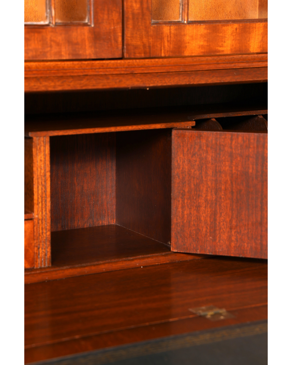 G394 Finish cm Wunderschöner Englischer Sekretär Büro Aufsatzsekretär Antik 60S Vitrinen Schrank UK (Kopie)