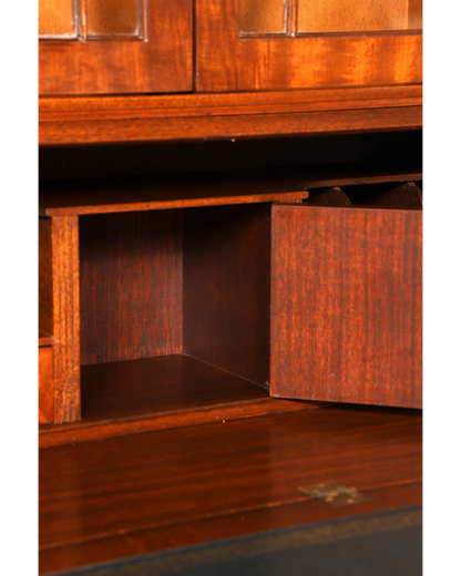 G394 Finish cm Wunderschöner Englischer Sekretär Büro Aufsatzsekretär Antik 60S Vitrinen Schrank UK (Kopie)