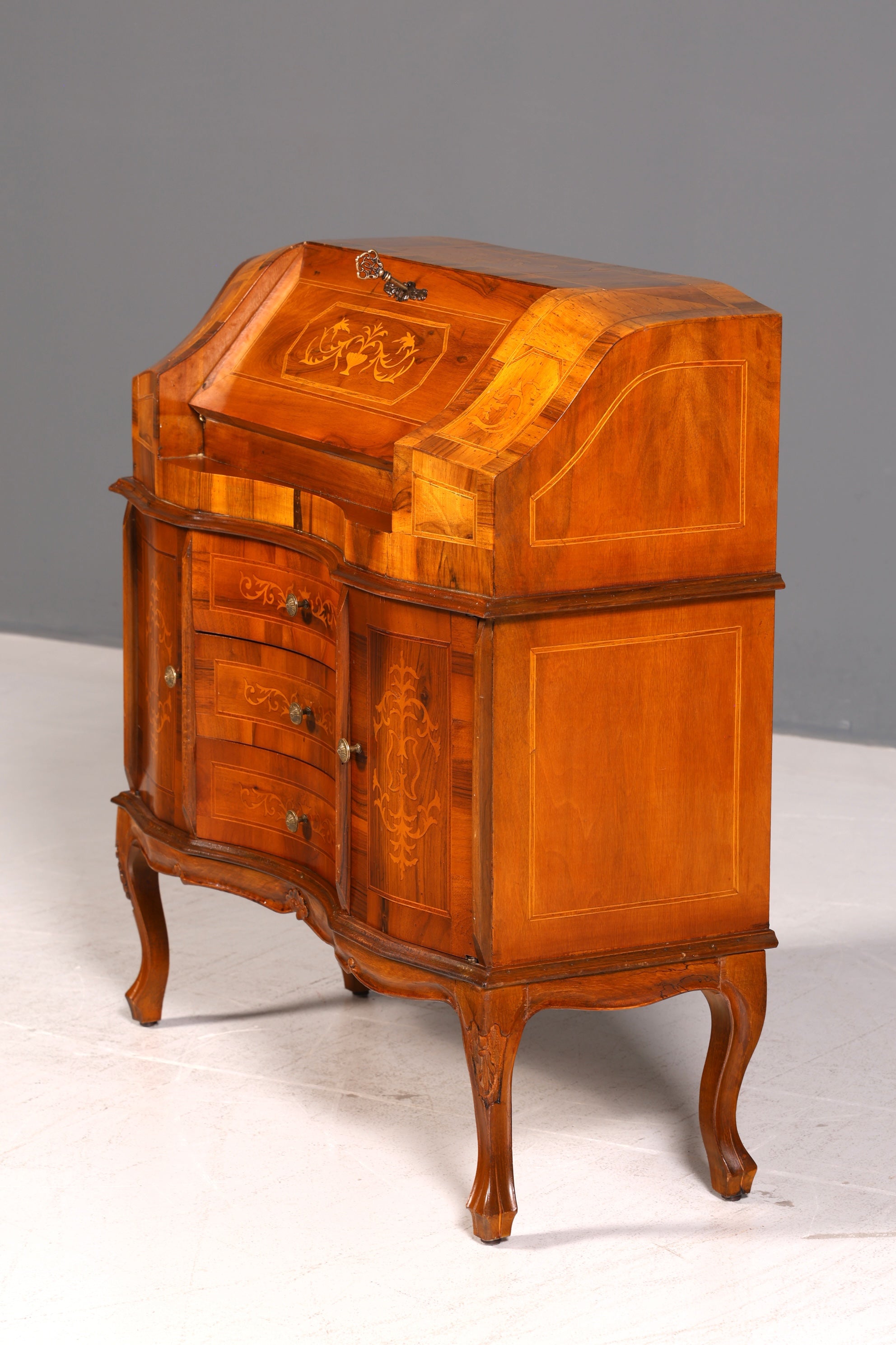 Wunderschöner Sekretär im Barock Stil Schreibkommode Bürokommode Antik Schreibtisch Schreibmöbel Vintage Holz