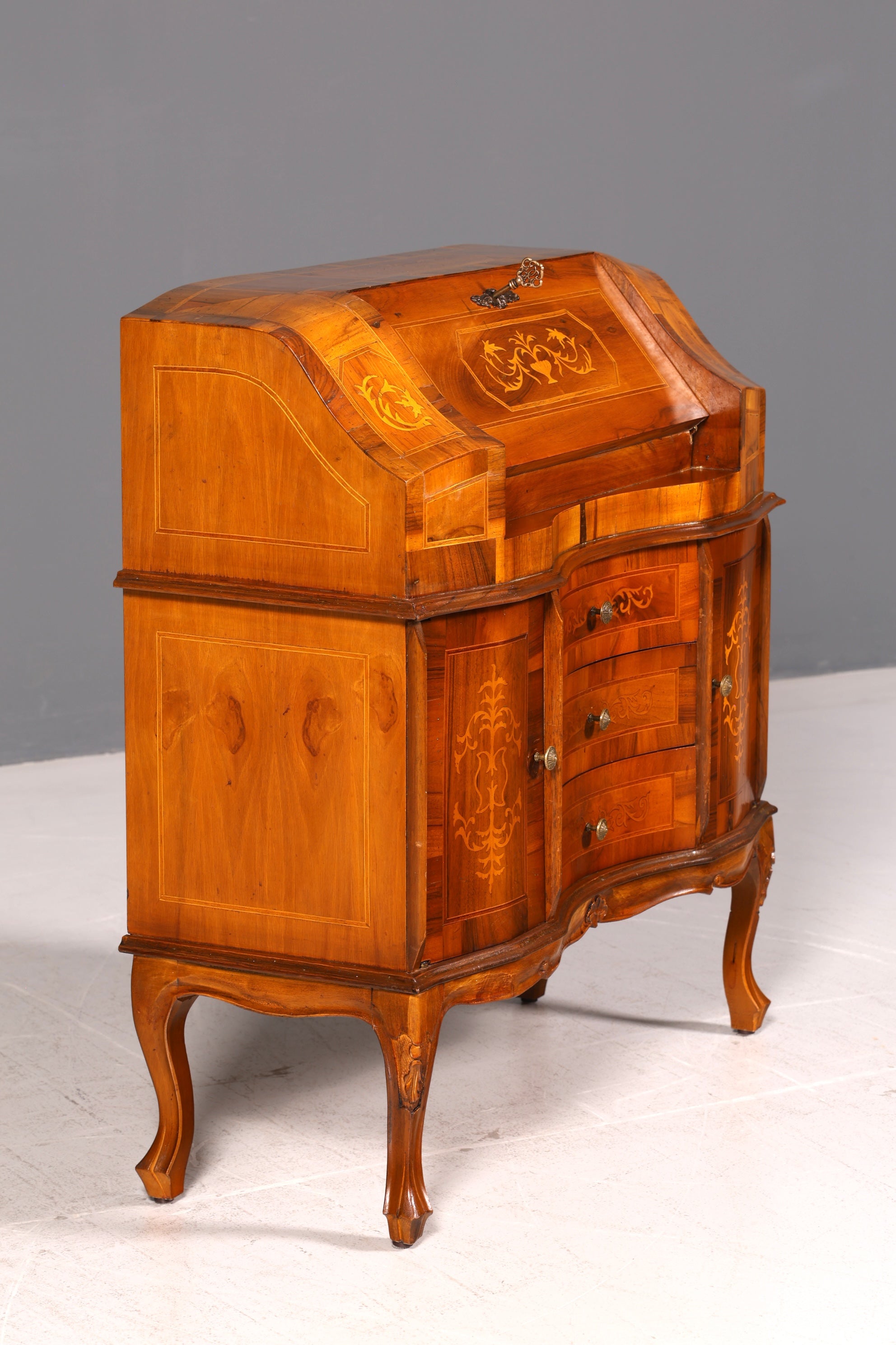 Wunderschöner Sekretär im Barock Stil Schreibkommode Bürokommode Antik Schreibtisch Schreibmöbel Vintage Holz