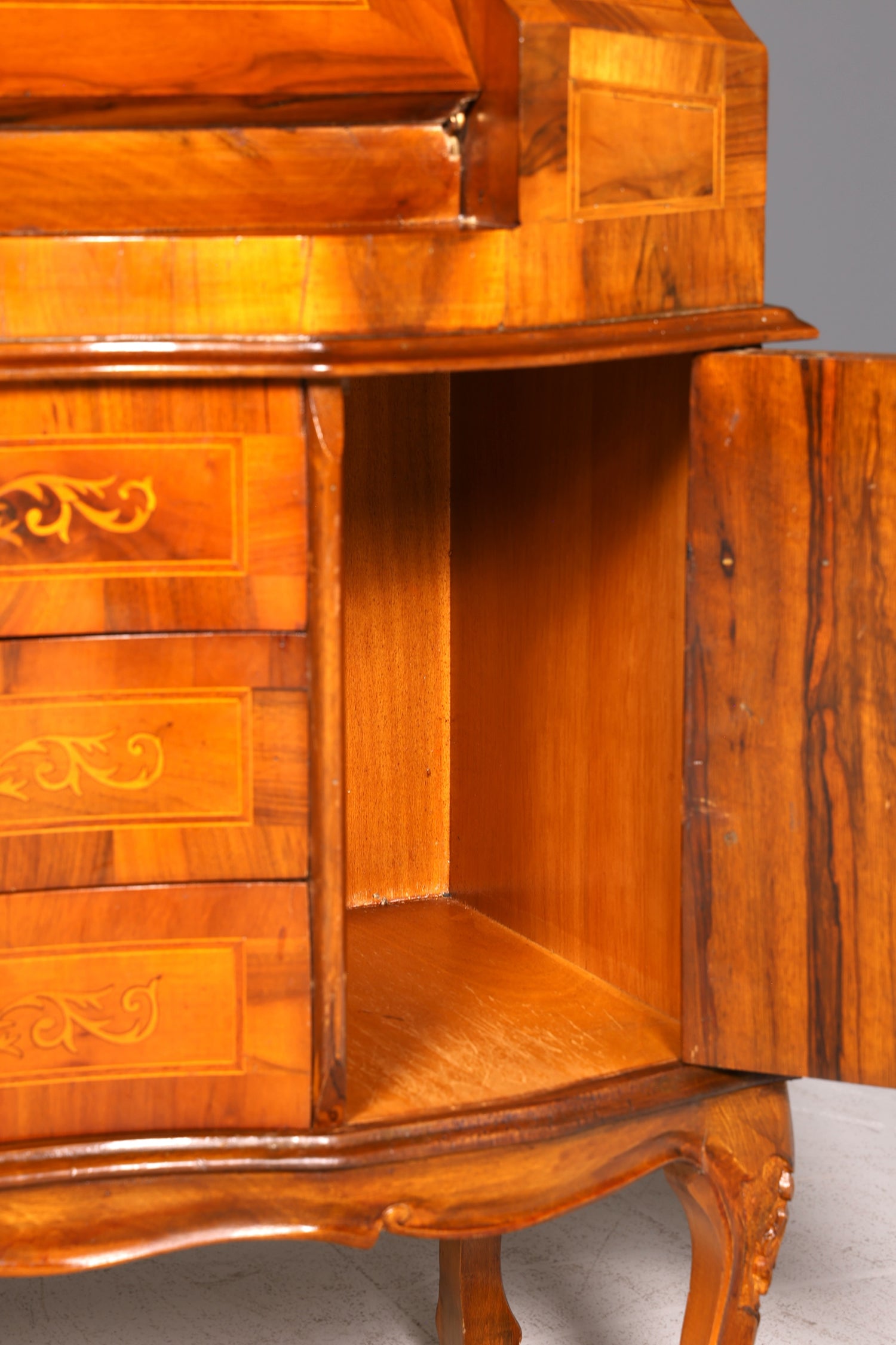 Wunderschöner Sekretär im Barock Stil Schreibkommode Bürokommode Antik Schreibtisch Schreibmöbel Vintage Holz