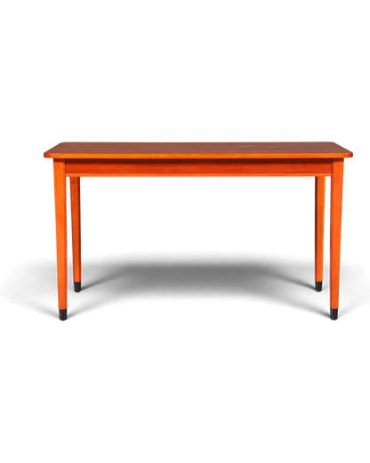 Hauptstadt Möblerei vintage mid-century esstisch aus massivem holz mit schlichtem retro design und dunklen füßen