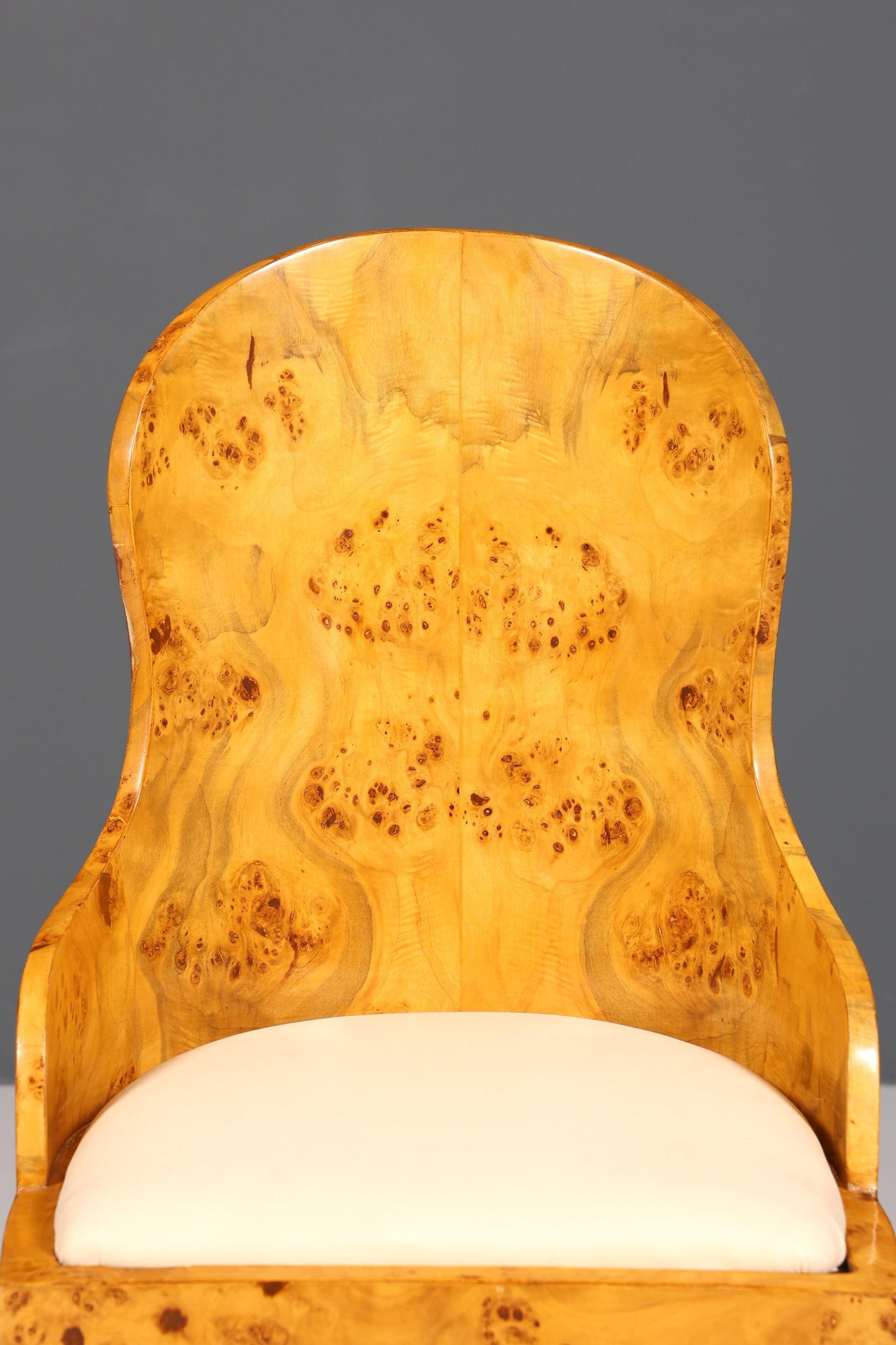 Stilvoller Art Deco Design Stuhl Biedermeier Stil Sekretär Stuhl Birke Esszimmer Stuhl 2 von 4