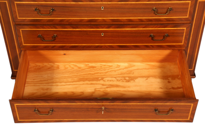 Wunderschöner Englischer Sekretär Schreibkommode echt Holz Schreibtisch Intarsien Kommode