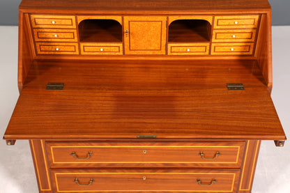 Wunderschöner Englischer Sekretär Schreibkommode echt Holz Schreibtisch Intarsien Kommode