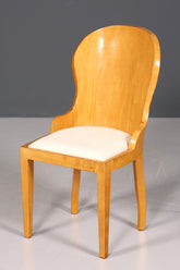 4x Stilvolle Art Deco Design Stühle Biedermeier Stil Stuhlset Birke Esszimmer Stühle Stuhl Set