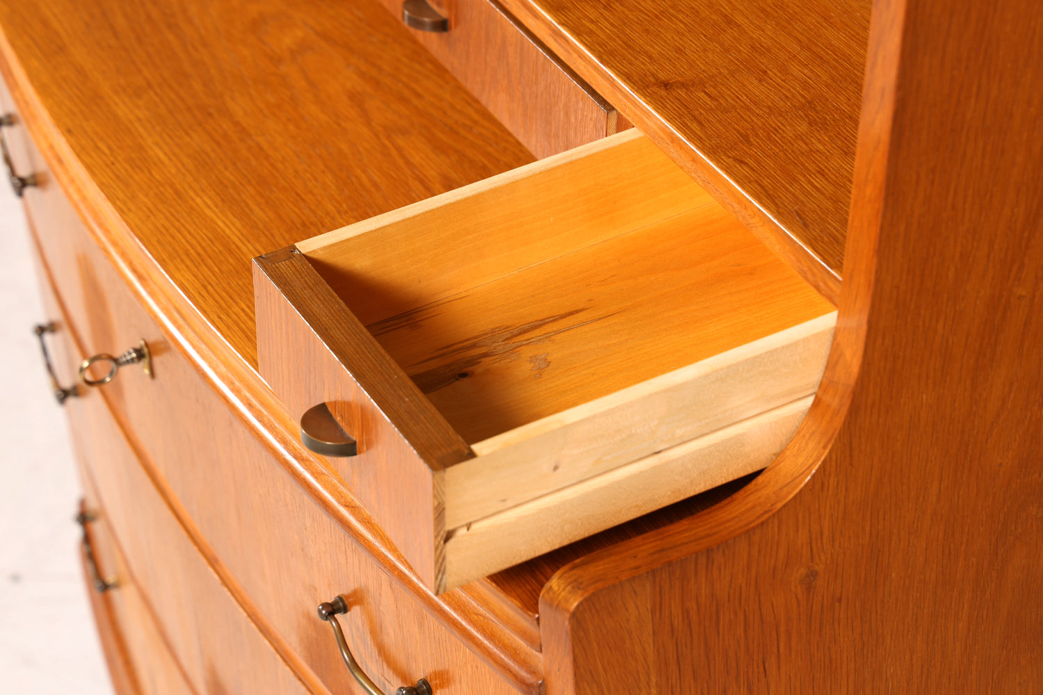 Traumhafter Mid Century Sekretär Büro Kommode echt Holz Schreibkommode Schrank