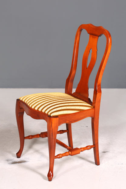 4x Wunderschöne Chippendale Stühle Barock Stil Stuhlset Polsterstuhl Set Englisch Küchenstühle Esszimmer Stühle