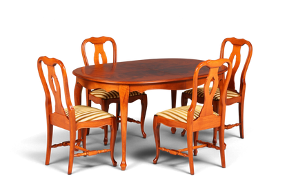 4x Wunderschöne Chippendale Stühle Barock Stil Stuhlset Polsterstuhl Set Englisch Küchenstühle Esszimmer Stühle