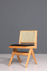 Sehr Edler Korbgeflecht Stuhl "Vienna Wood"  Bauhaus Relax Esszimmer Stuhl Lounge Chair Küchenstuhl