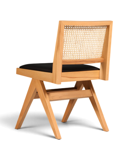 Sehr Edler Korbgeflecht Stuhl "Vienna Wood"  Bauhaus Relax Esszimmer Stuhl Lounge Chair Küchenstuhl