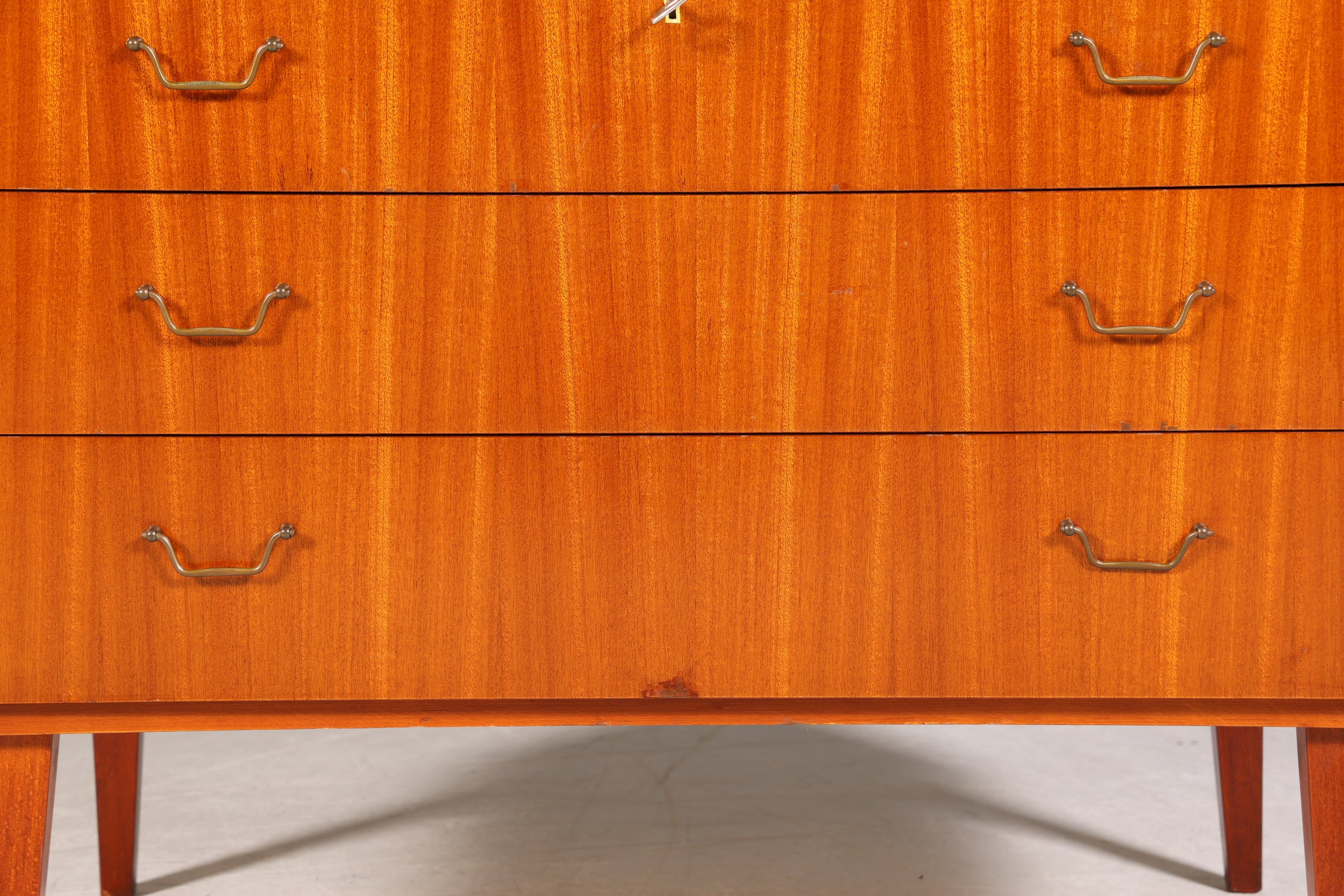 Stilvoller Mid Century Rollladen Sekretär echt Holz Büro Schrank Vintage Schreibkommode