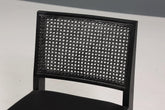 Sehr edler Korbgeflecht Stuhl "Vienna Black" schwarzer Bauhaus Relax Lounge Chair Küchenstuhl Sekretär Stuhl