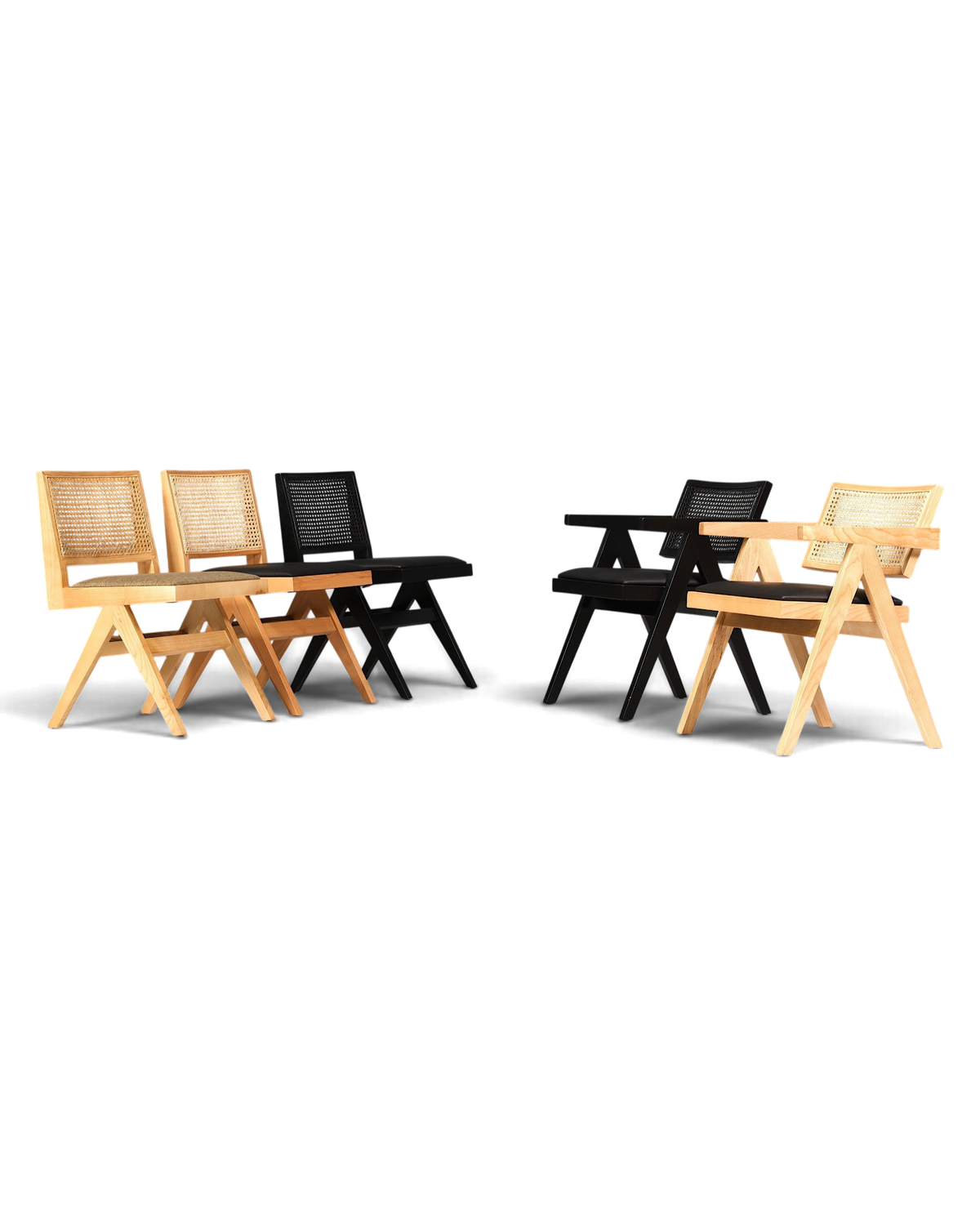 Sehr edler Korbgeflecht Stuhl "Vienna Wood +" Armlehnsessel Bauhaus Relax Lounge Chair Stuhl Esszimmer Stuhl Küchenstuhl