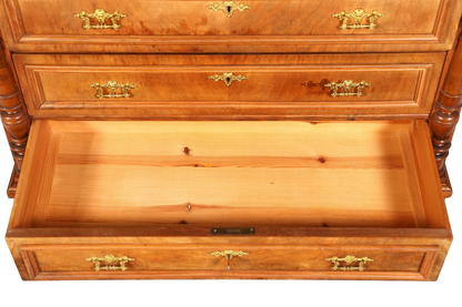 Stilvolles Gründerzeit Kommode Louis Philippe Schubladenkommode Nussbaum Sideboard um 1880