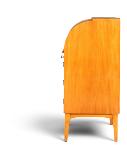 Wunderschöner Mid Century Rollladen Sekretär echt Holz Büro Schrank Vintage Schreibkommode 60s