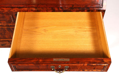 Secrétaire élégant datant des années 1930, commode de bureau en bois massif, bureau, secrétaire de bureau