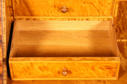 Secrétaire élégant datant des années 1930, commode de bureau en bois massif, bureau, secrétaire de bureau