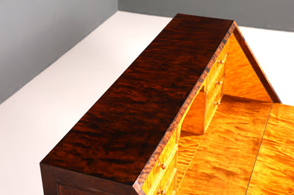 Secrétaire élégant datant des années 1930, commode de bureau en bois massif, bureau, secrétaire de bureau