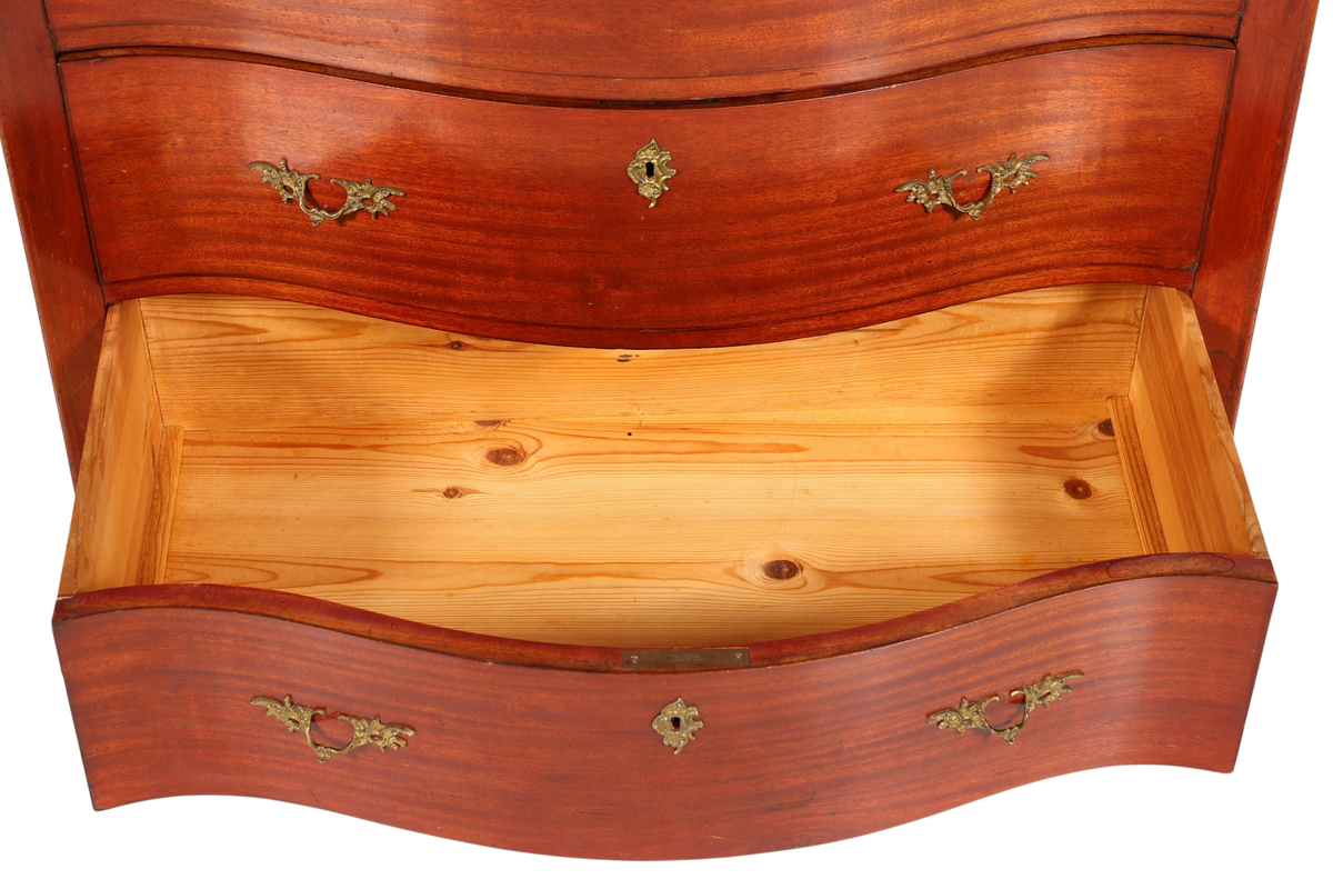 Wunderschöne Englische Kommode mit Spiegelaufsatz Barock Stil Frisierkommode Holz Schrank Flurschrank