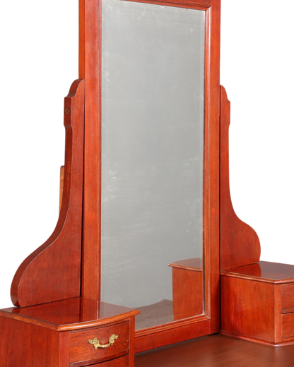 Wunderschöne Englische Kommode mit Spiegelaufsatz Barock Stil Frisierkommode Holz Schrank Flurschrank