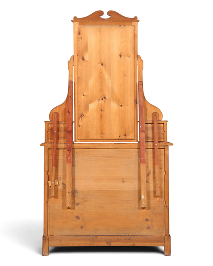 Wunderschöne Englische Kommode mit Spiegelaufsatz Barock Stil Frisierkommode Holz Schrank Flurschrank