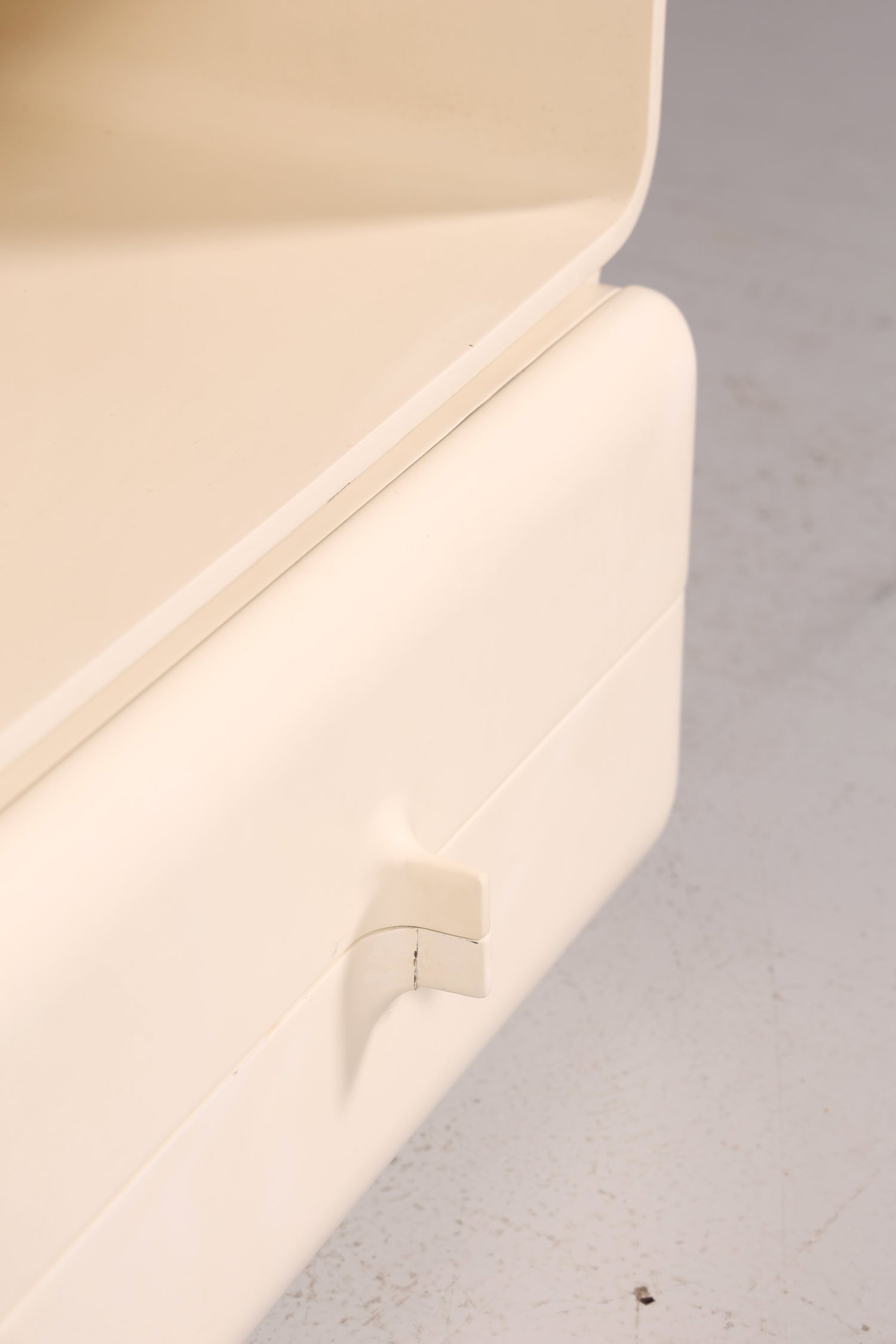 Commode rare du milieu du siècle, table de chevet modulaire style futuriste, design français, commode vintage, 4 sur 5