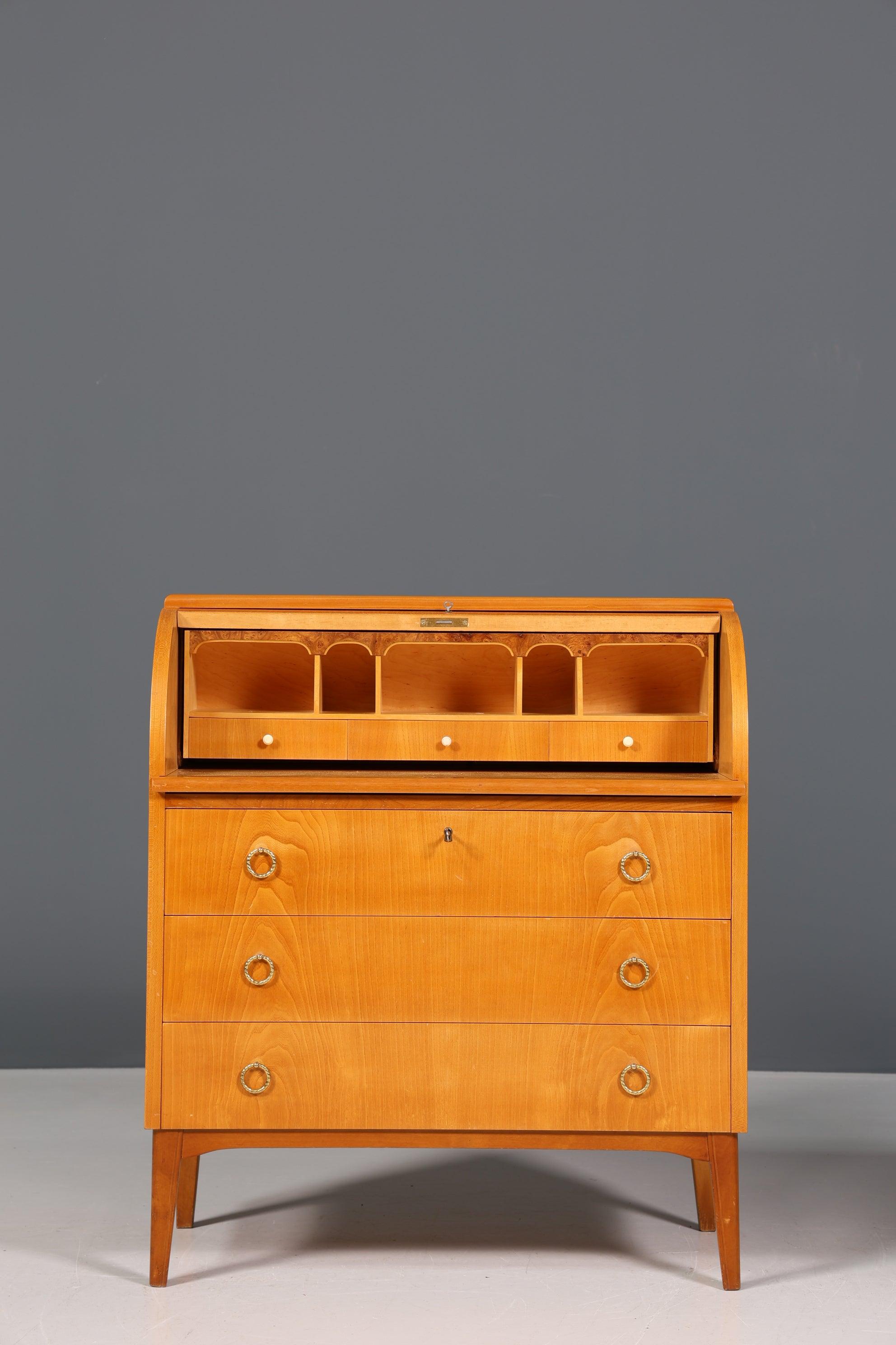 Stilvoller Mid Century Rollladen Sekretär Danish Design Retro Büro Schrank Vintage Büro Kommode