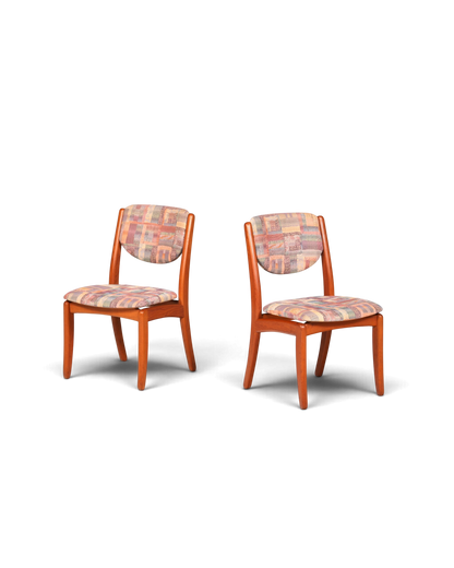 Schlichter Mid Century Stuhl Retro Esszimmer Stuhl Danish Design Küchenstuhl Teak Holz Sekretär Stuhl 2 von 2