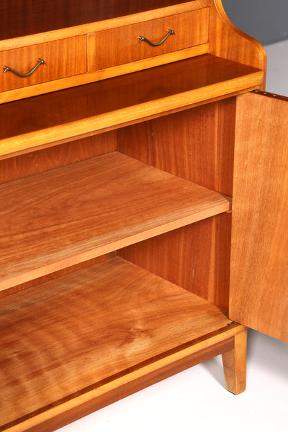 Wunderschöner Mid Century Schrank Bücherregal Vintage Sekretär Highboard Holz Regal