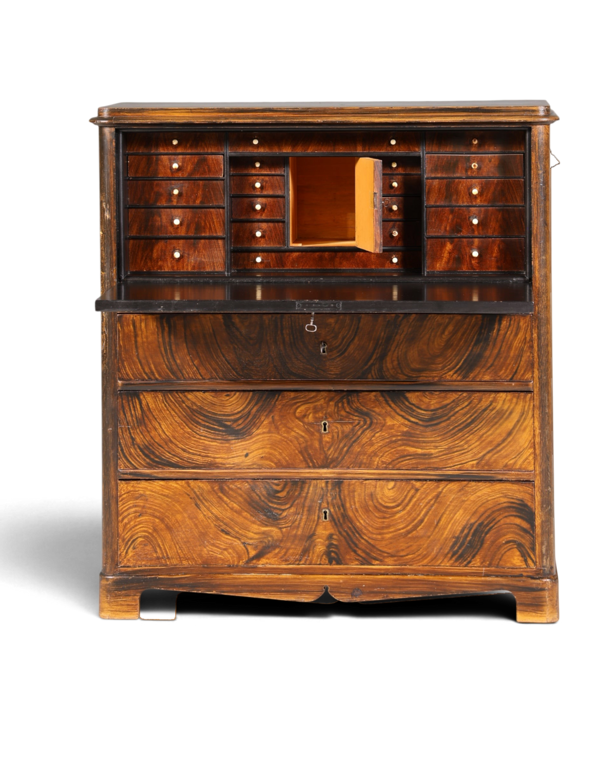 Stilvoller Biedermeier Sekretär Vertiko Antik Kommode Louis Philippe Schreibkommode