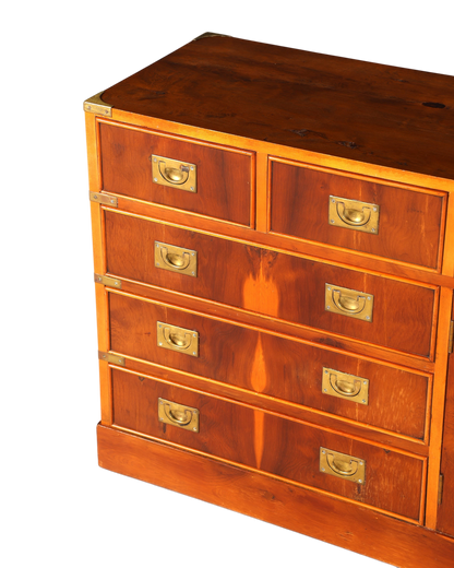 Traumhaftes XXL Maritim Sideboard Englische Schiffs Kommode Englisch Antik Schrank Military Chest