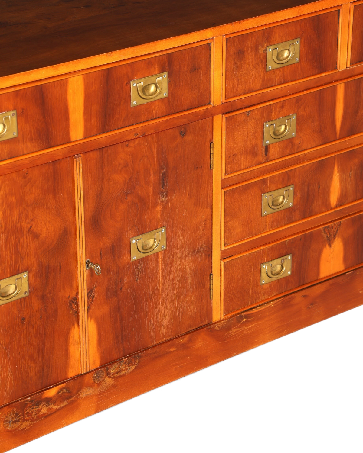 Traumhaftes XXL Maritim Sideboard Englische Schiffs Kommode Englisch Antik Schrank Military Chest