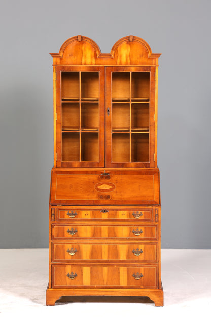 Stilvoller Englischer Sekretär Büro Aufsatzsekretär Eibe Antik Stil Vitrinen Schrank UK