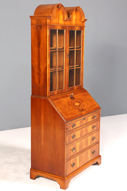 Stilvoller Englischer Sekretär Büro Aufsatzsekretär Eibe Antik Stil Vitrinen Schrank UK