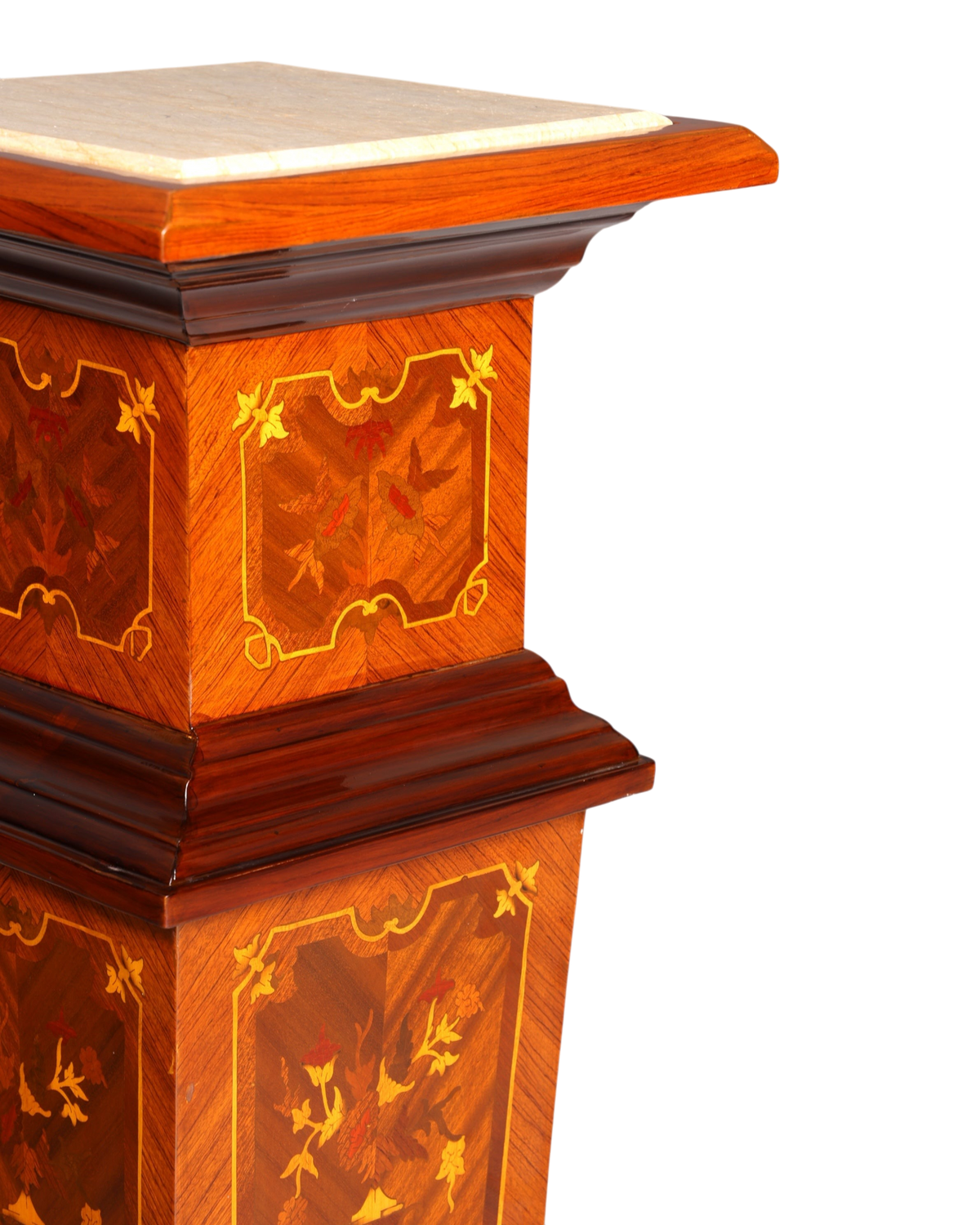 Traumhafte Barock Stil Säule Louis XV Blumensäule Naturstein Marmor Ablage Tisch