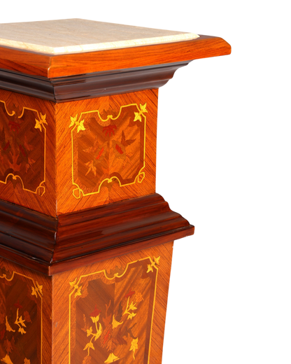 Traumhafte Barock Stil Säule Louis XV Blumensäule Naturstein Marmor Ablage Tisch