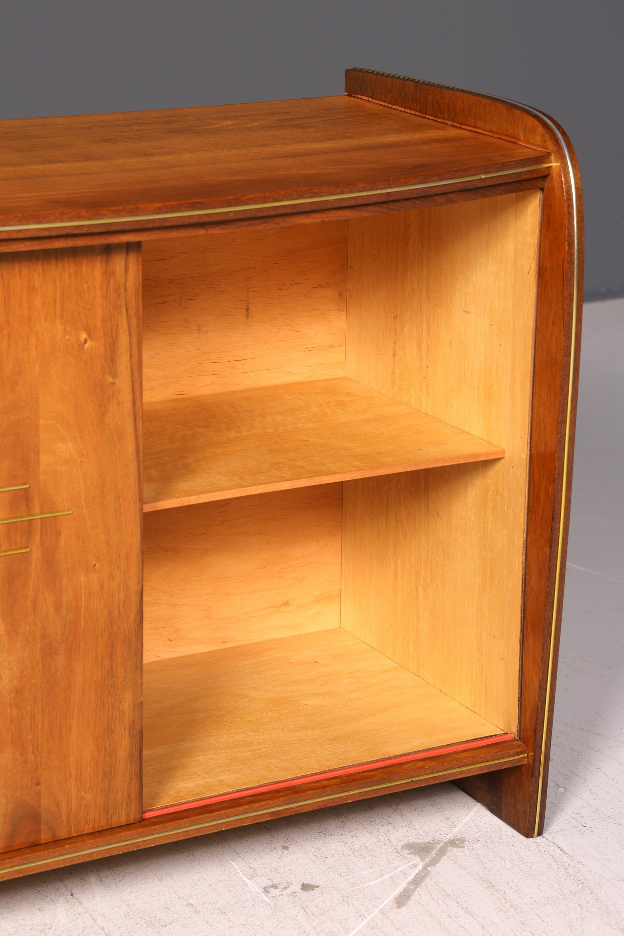 Wunderschöne Mid Century Vitrine Retro Barschrank Vintage Bar Schrank Sideboard Echt Holz 60er