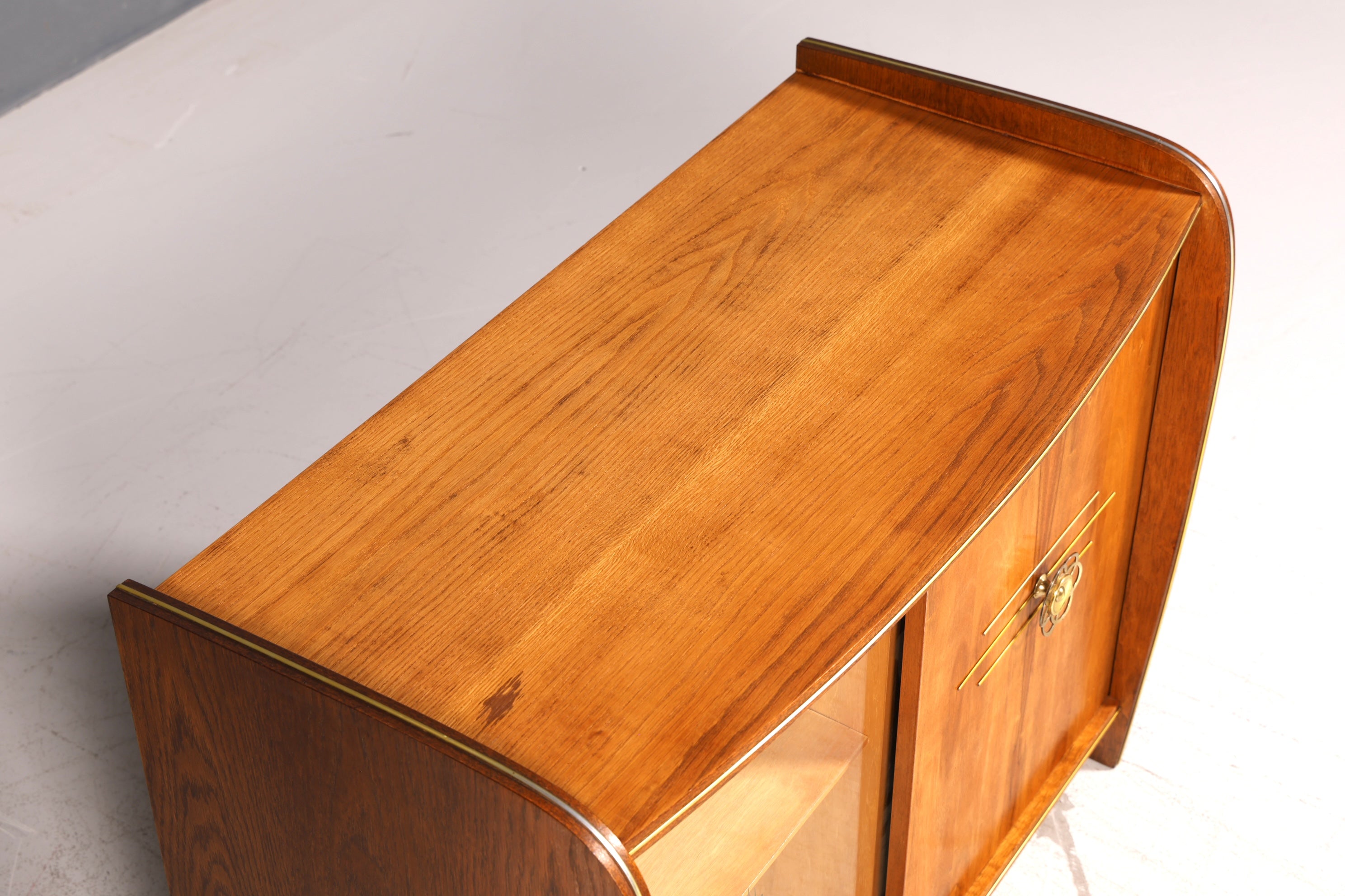 Wunderschöne Mid Century Vitrine Retro Barschrank Vintage Bar Schrank Sideboard Echt Holz 60er