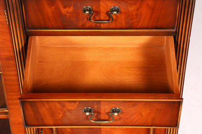 Wunderschönes Englisches Sideboard Mahagoni Echt Holz Vitrine Antik Regal Schrank Glasvitrine Kommode Vintage