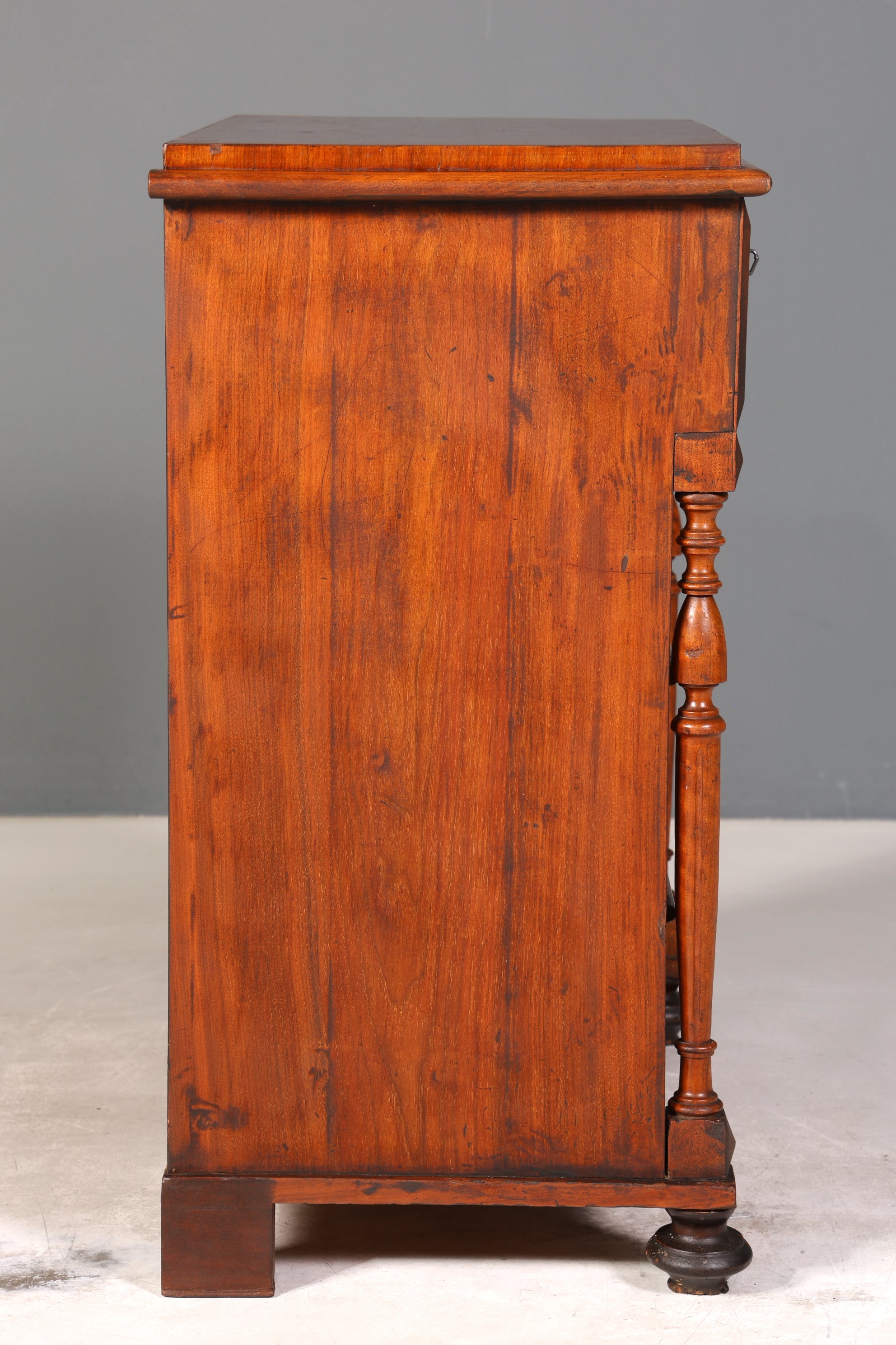 Stilvolle Gründerzeit Kommode Louis Philippe Nussbaum Schubladen Kommode Sideboard um 1880