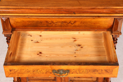 Wunderschöner Gründerzeit Schrank Louis Philippe Nussbaum Kommode um 1880 Vertiko Highboard Antik