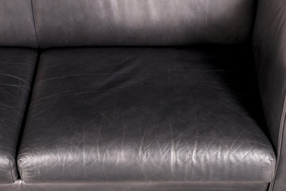 Wunderschönes Original De Sede DS-32 c Sofa Schwarz Echt Leder 2-Sitzer 90er Designer Ledersofa Couch Loungesofa Vintage