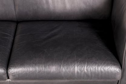 Magnifique canapé original De Sede DS-32 c noir cuir véritable 2 places canapé en cuir design 90s canapé lounge vintage