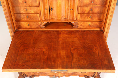 Edler Louis Philippe Sekretär um 1880 Gründerzeit Antik Vertiko Schrank Chiffoniere Schubladenkommode