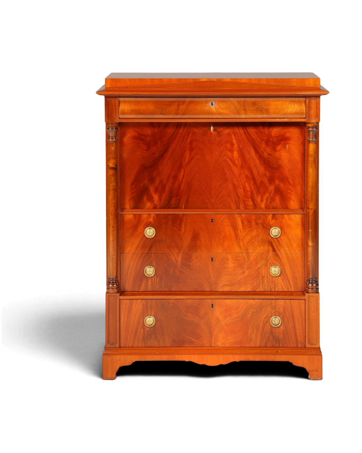 Wunderschöner Original Biedermeier Sekretär um 1860 Englisch Kommode Antik Bürokommode