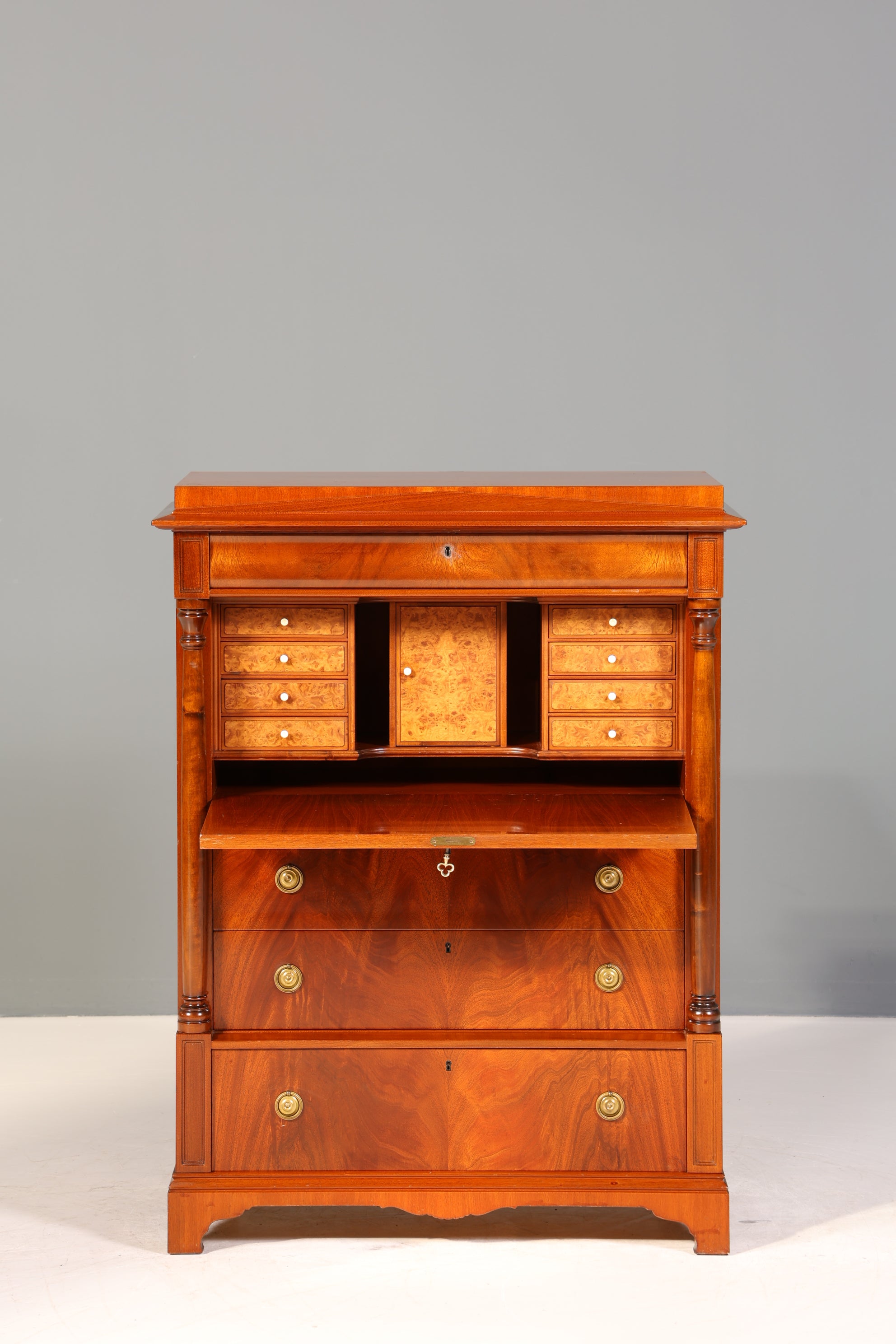 Wunderschöner Original Biedermeier Sekretär um 1860 Englisch Kommode Antik Bürokommode