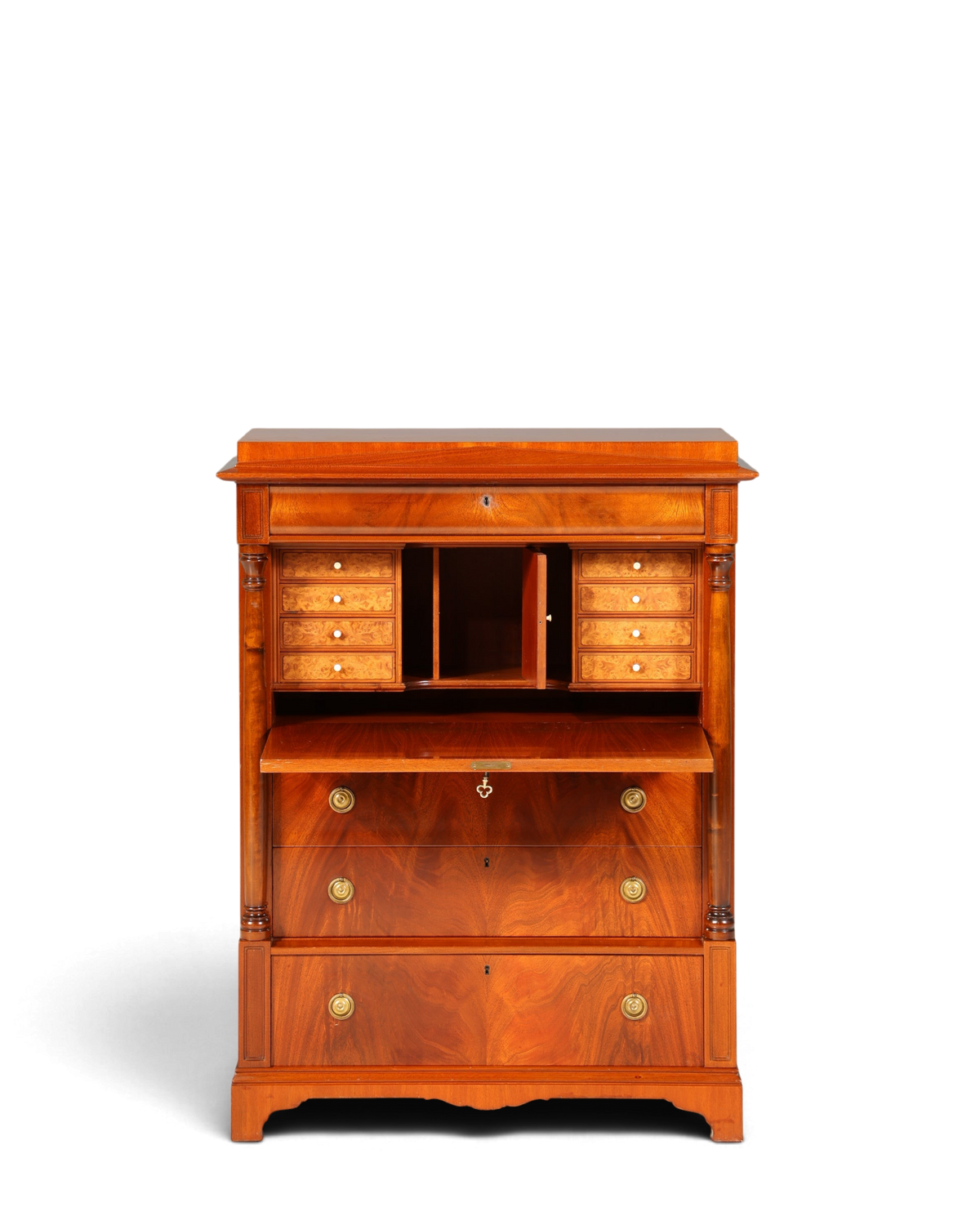 Wunderschöner Original Biedermeier Sekretär um 1860 Englisch Kommode Antik Bürokommode